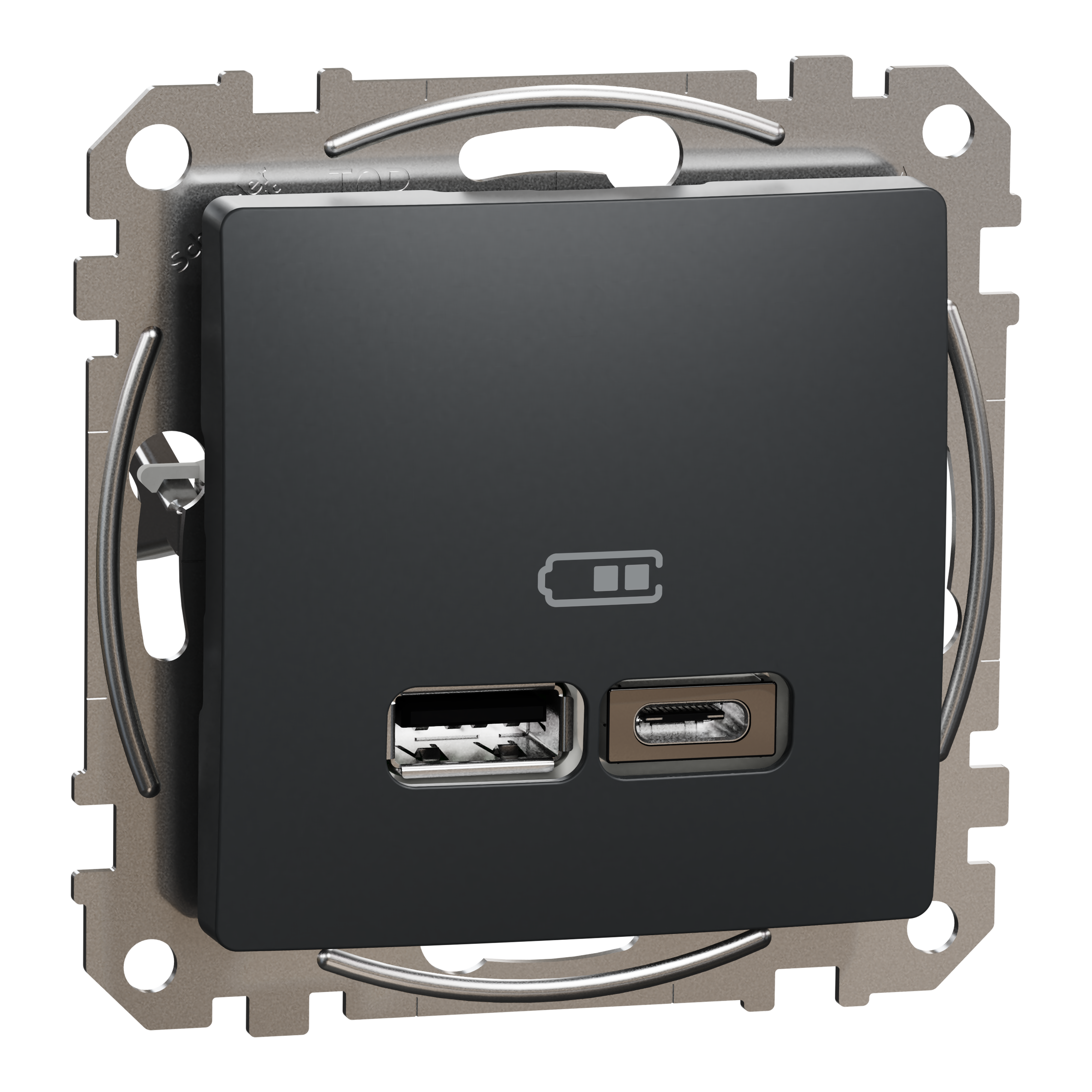 USB LIGZDA A+C SEDNA 2,4A ANTRACĪTA