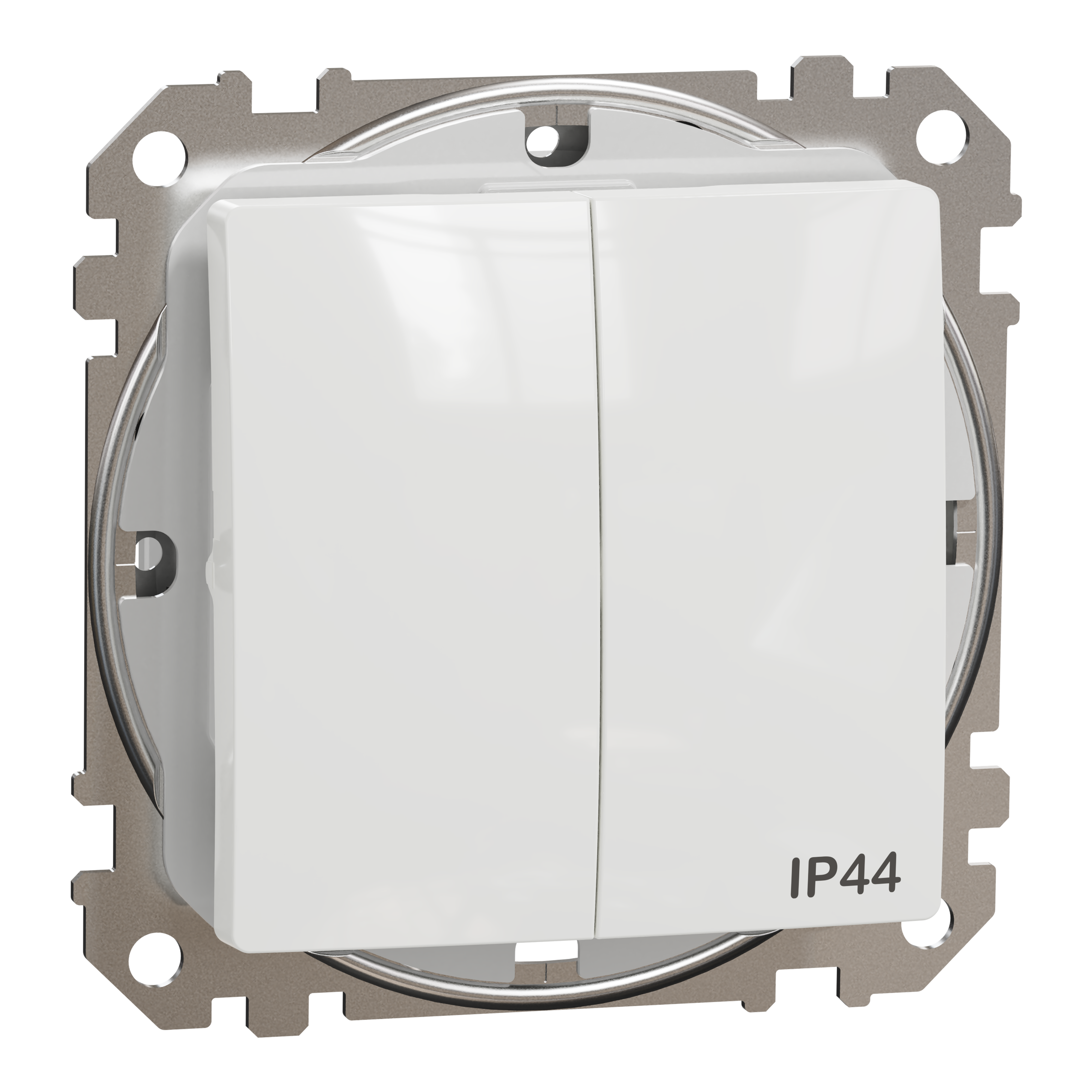 SLĒDZIS ZEMAPMETUMA SEDNA IP44 10AX 250V 2-POLU BALTS