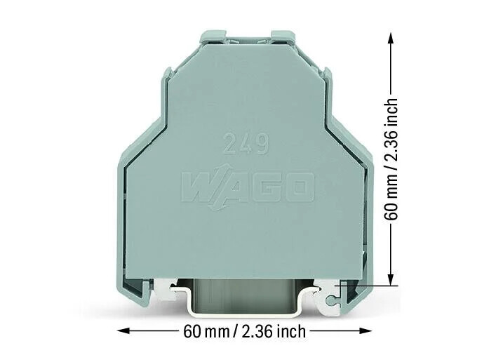 wago Screwless end stop 14 mm wide, gray