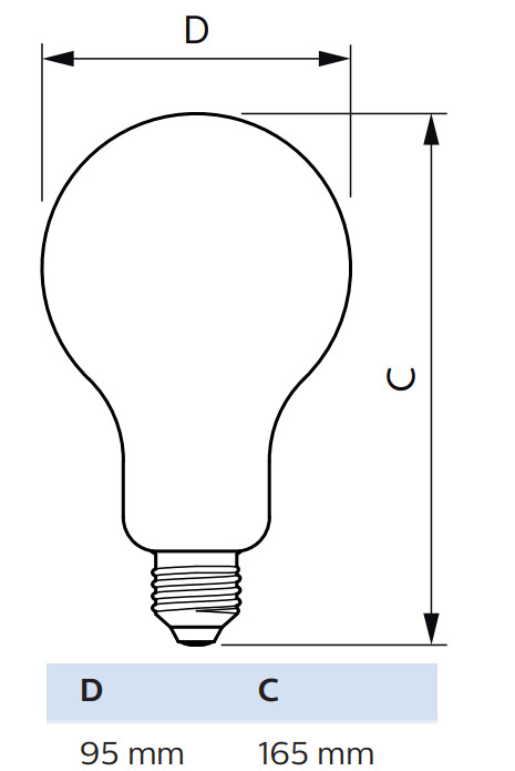 philips Standard lamp corepro e27 865 3452lm 200=23w a95 fr