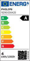 philips Standard lamp e27 827 840lm 60=4w g95 cl ue