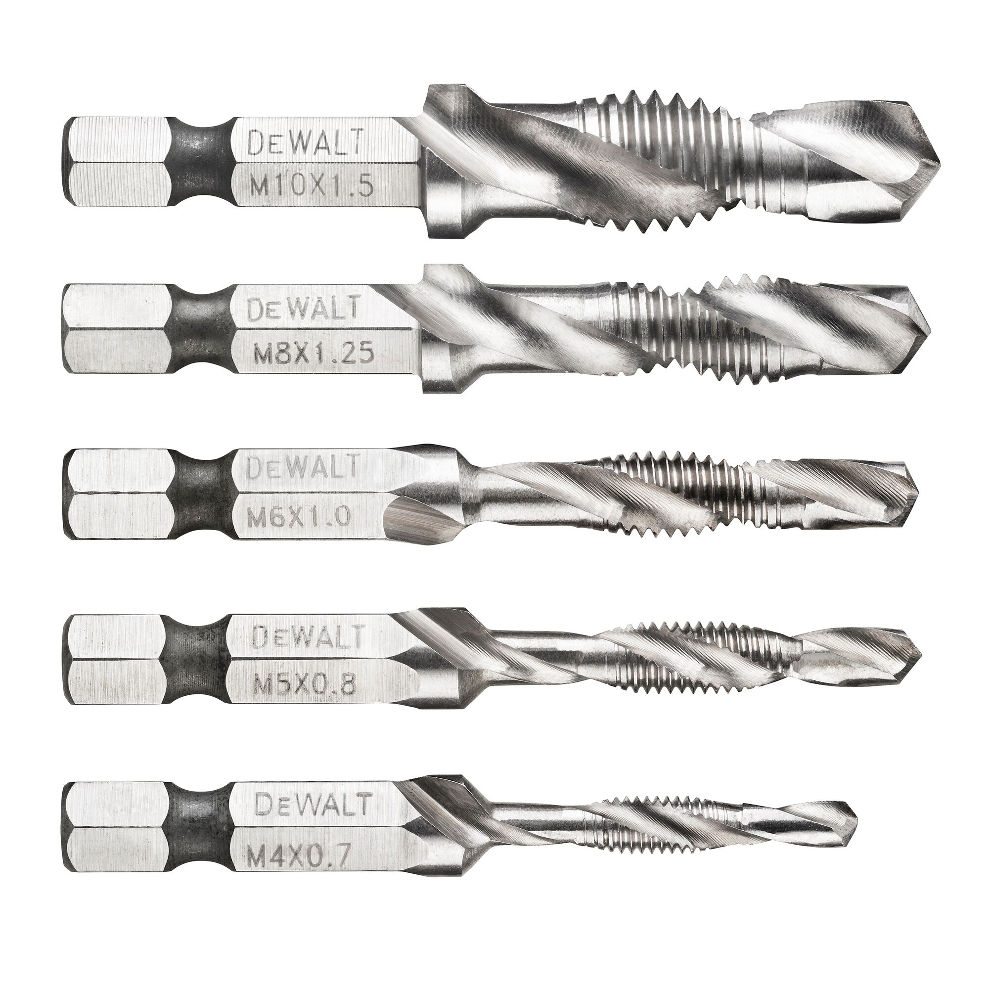 BORRADAPTERSET DEWALT M4 M5 M6 M8 M10