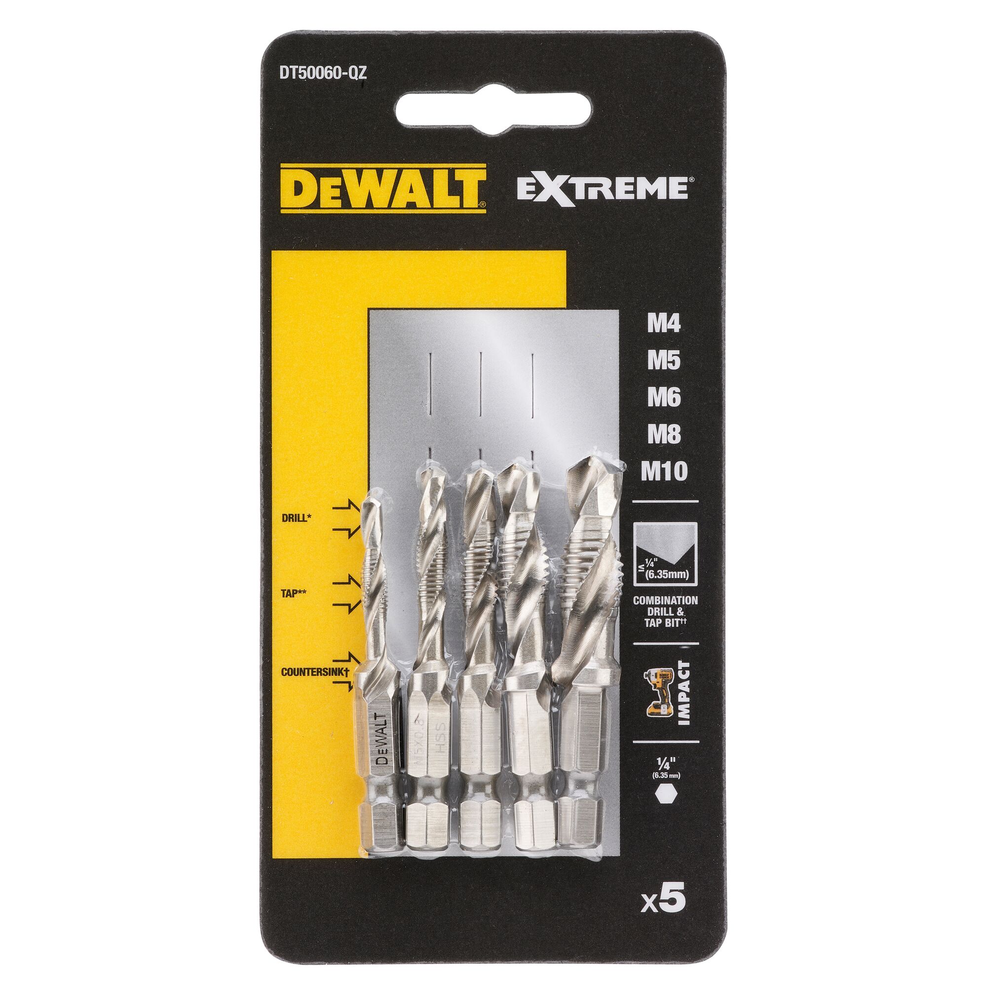 dewalt Drillbitset dewalt m4 m5 m6 m8 m10