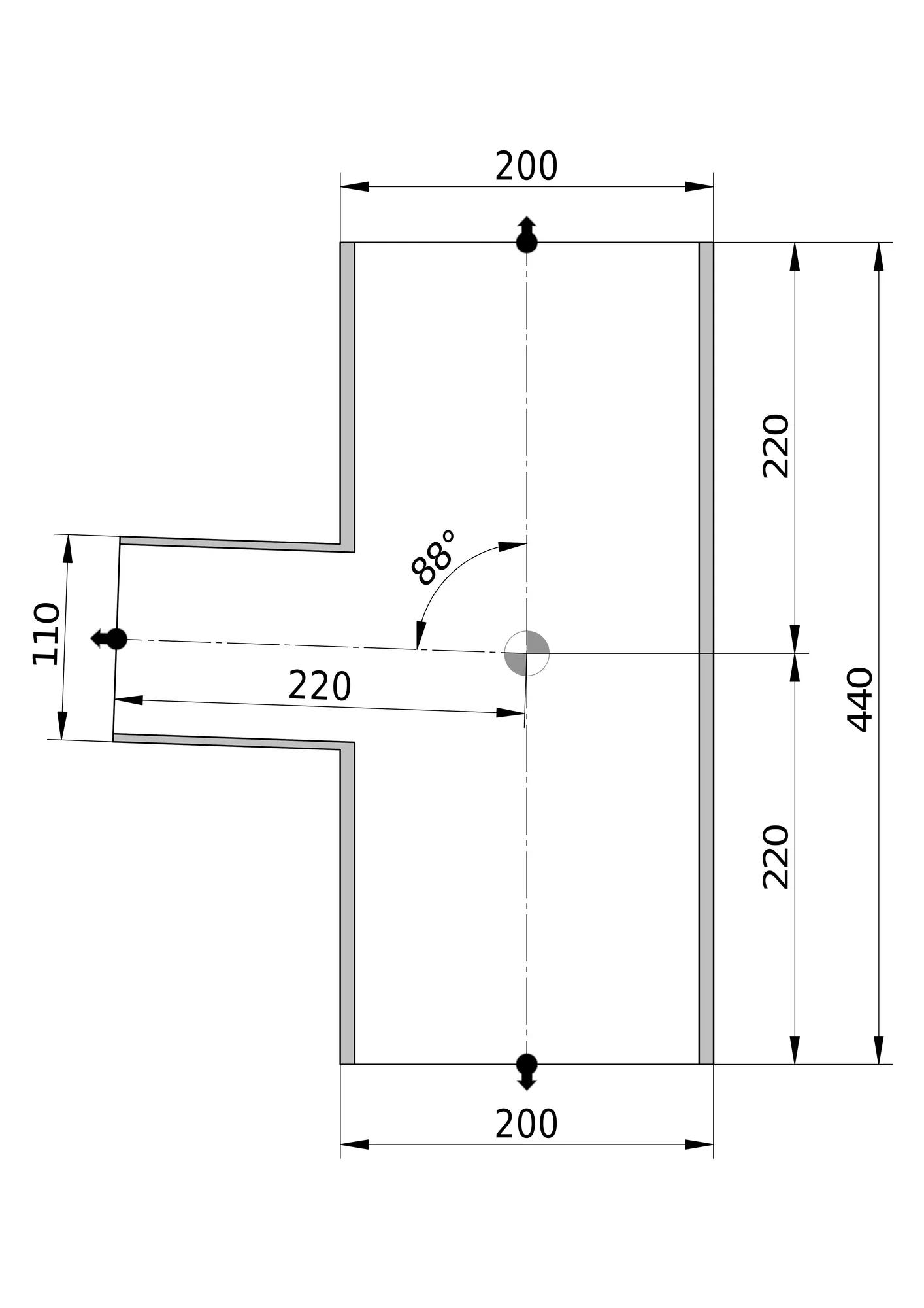 wavin Pe-hd grenrör wavin 200x110x88.5