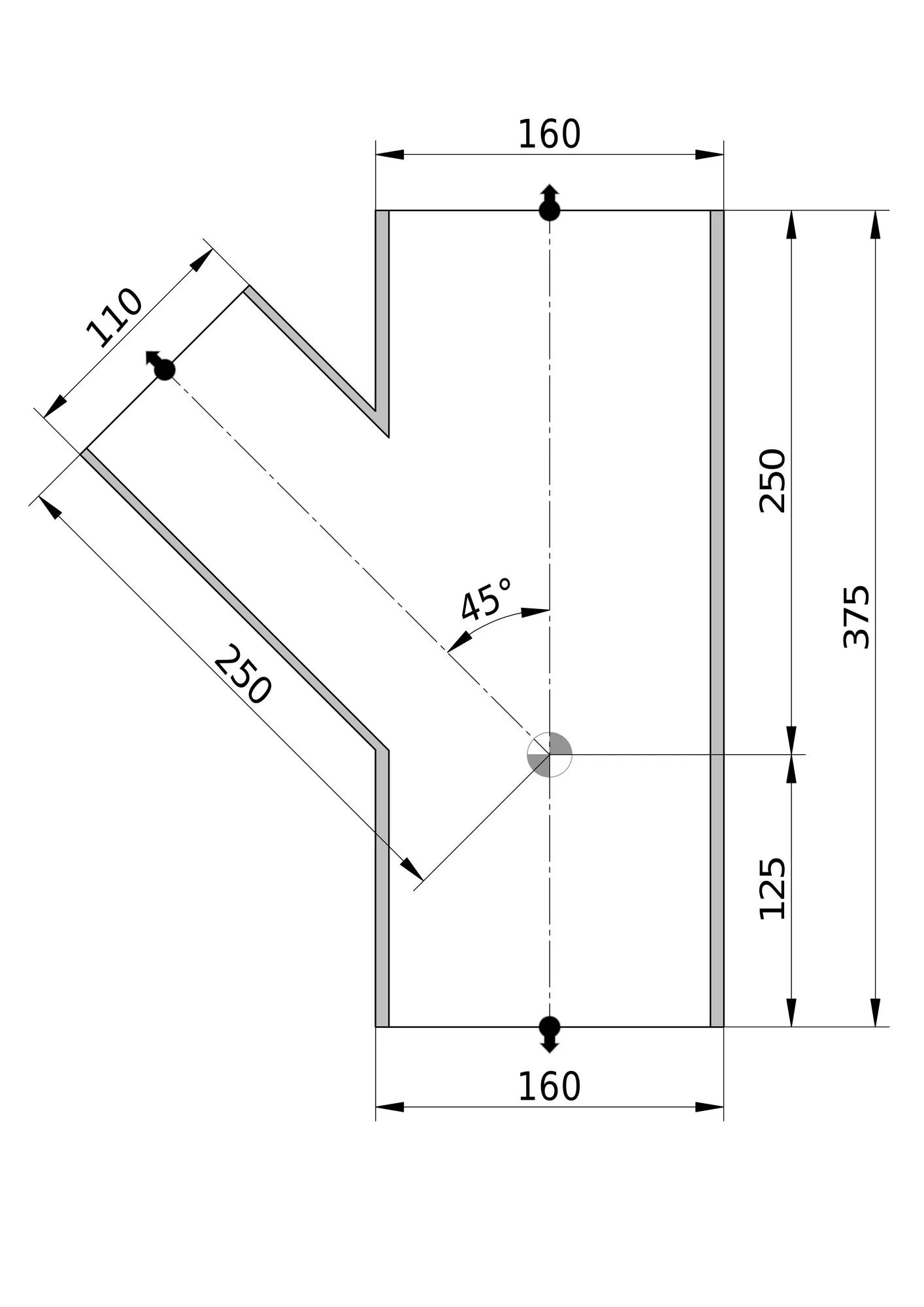 wavin Pe-hd grenrör wavin 160x110x45