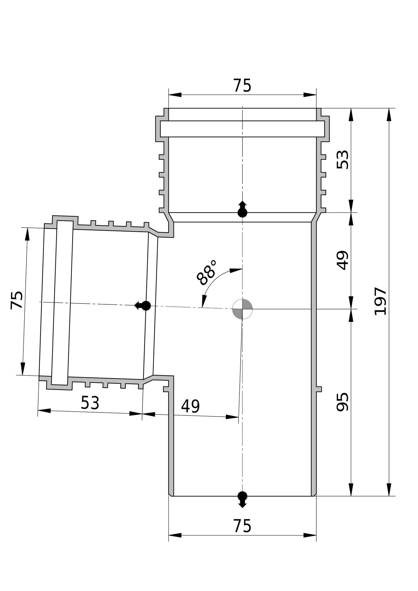 sitech+ Haarayhde db sitech+ 75x75x87,5 pp