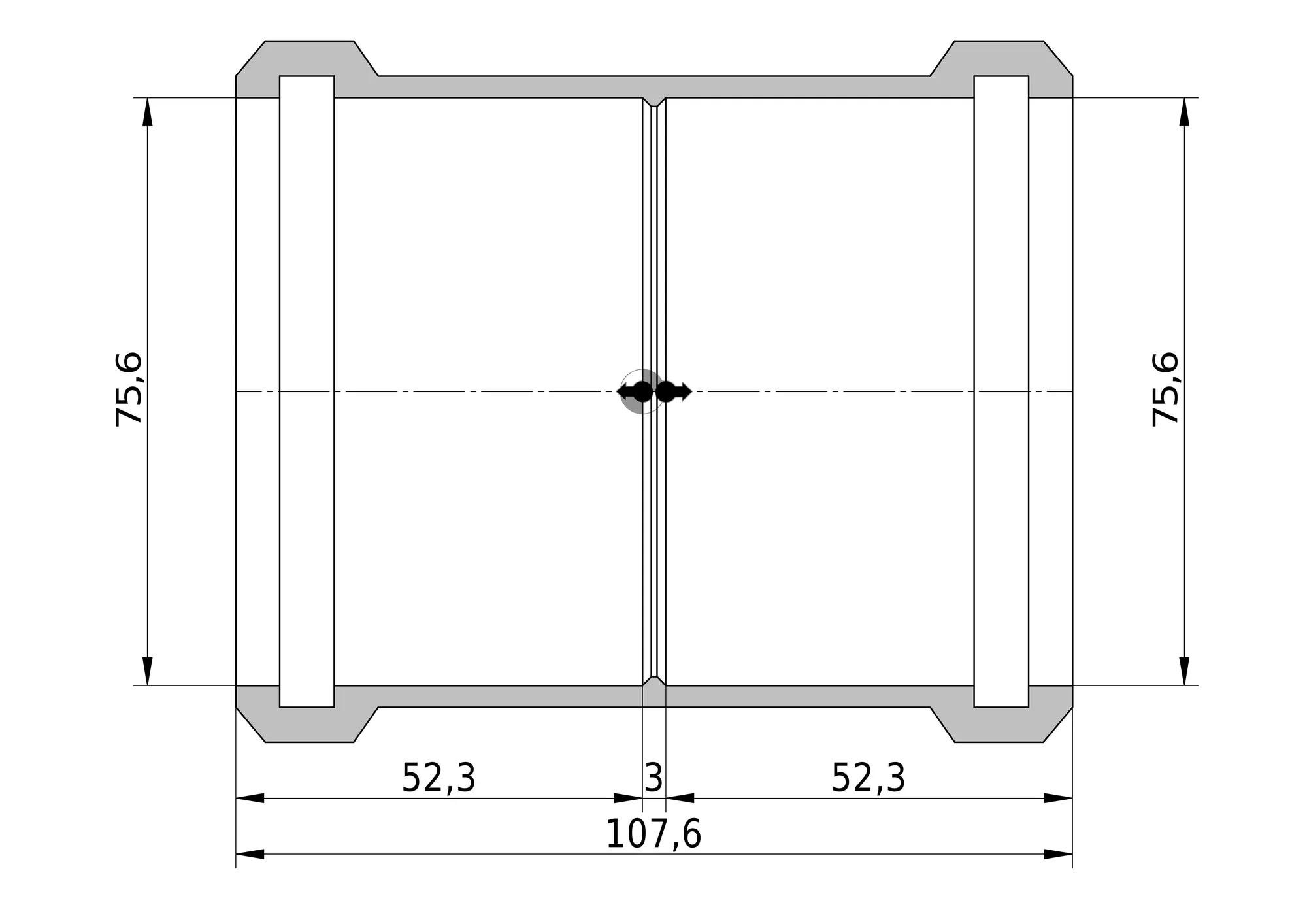 as+ As+ double socket co upler dn 70