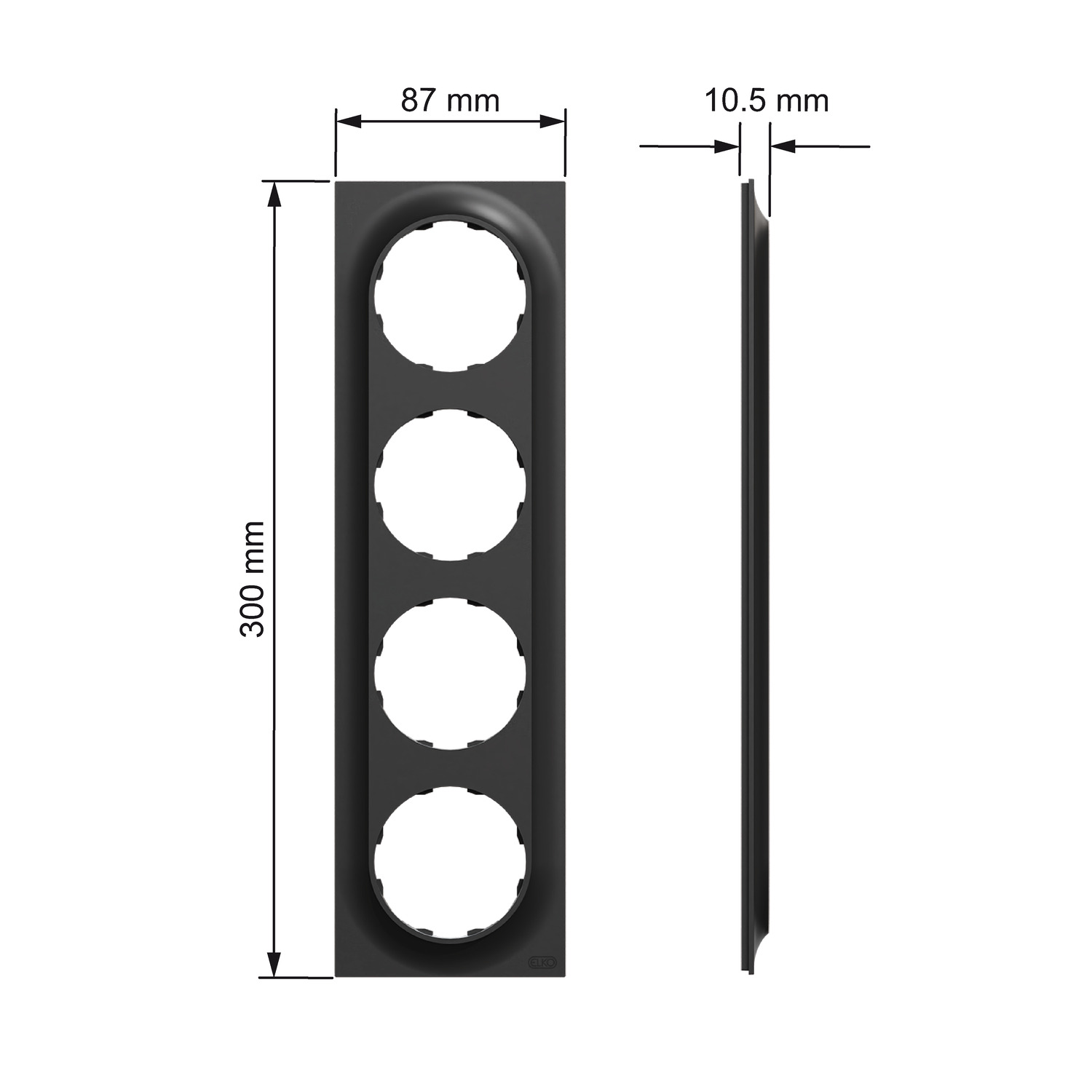 elko Cover plate elko one frame 4-gang