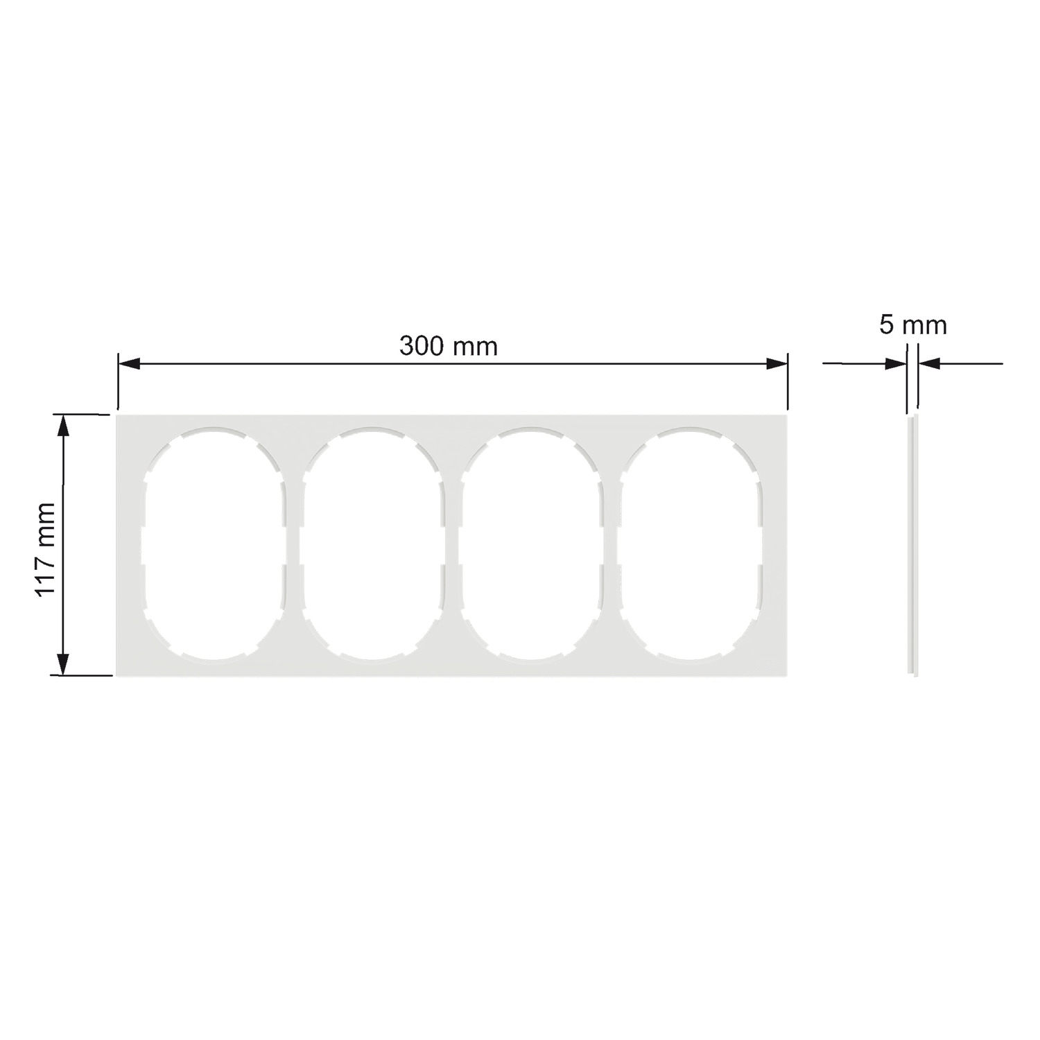 elko Cover plate elko one 4-gang dso frame