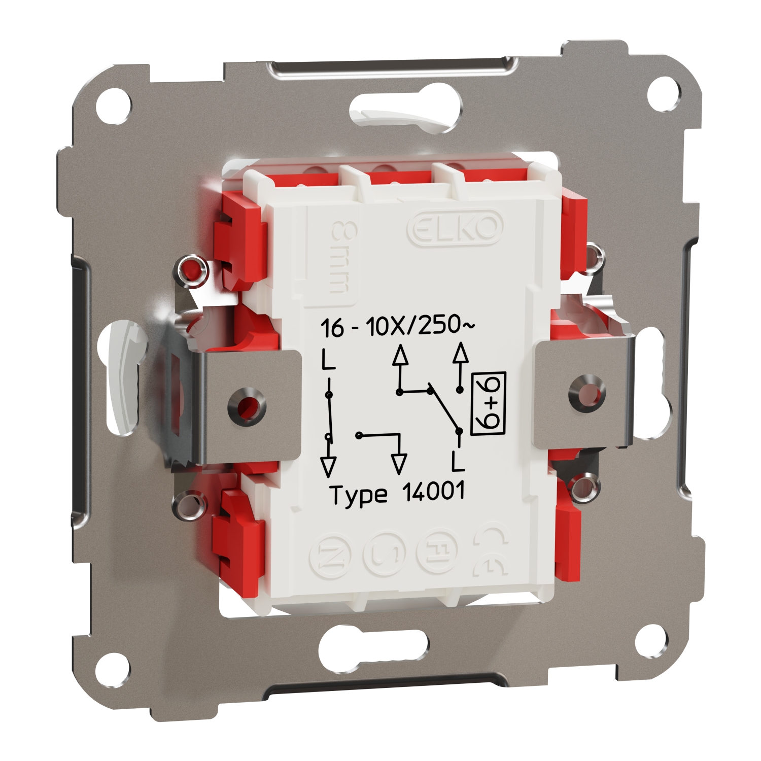 schneider electric Elko one bryter 6+6  m/skrutilkobling rh