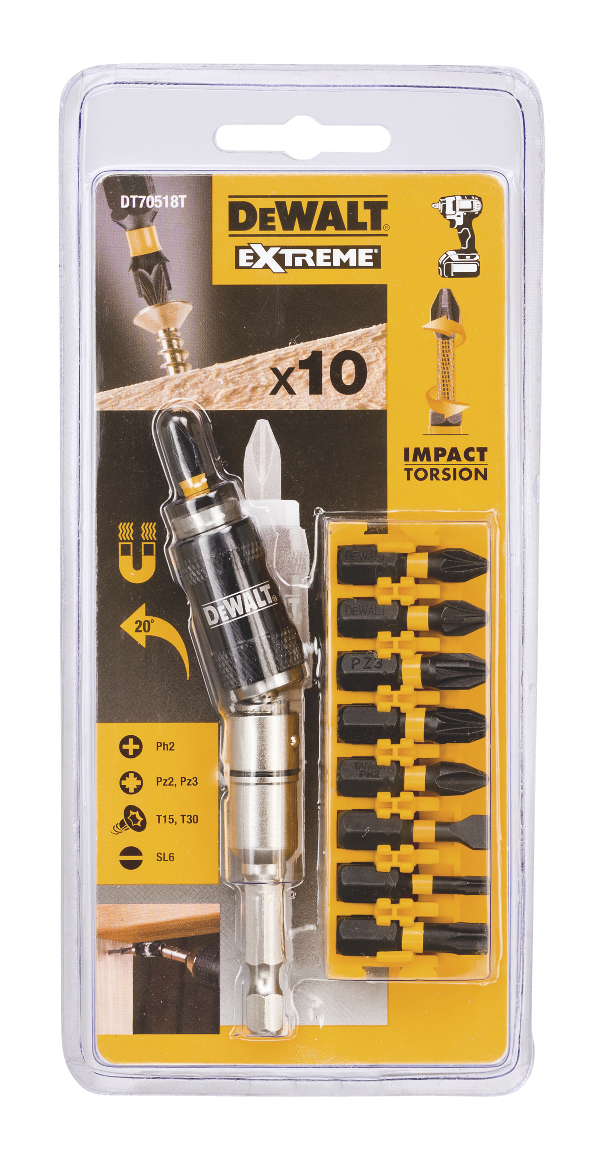 TORSION BIT DEWALT 10PCS