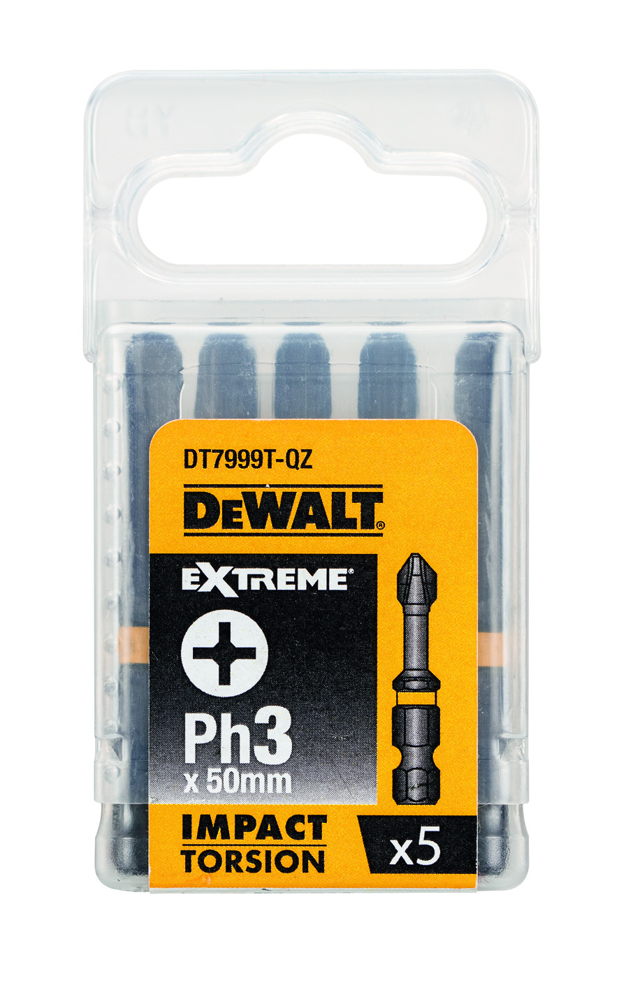 BITS TORSION DEWALT PH2 50MM 5ST