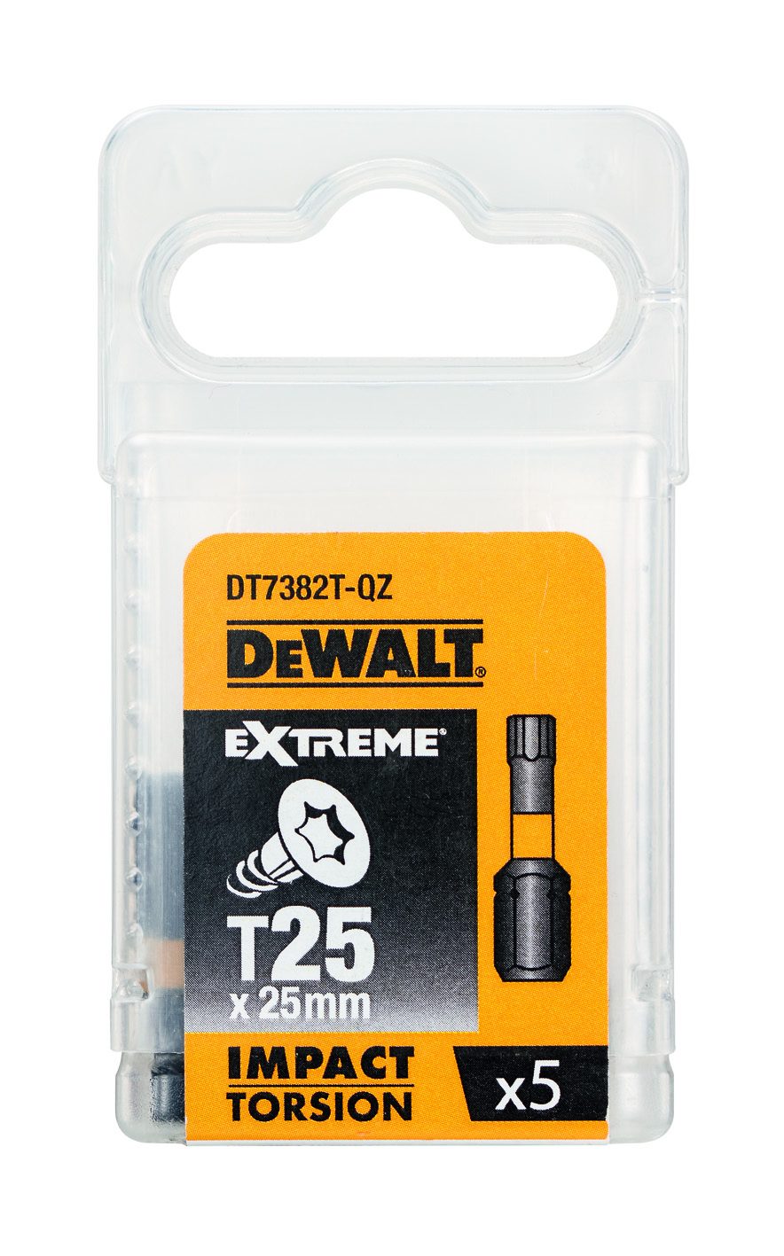 TORSION BIT DEWALT T25 25MM 5PCS