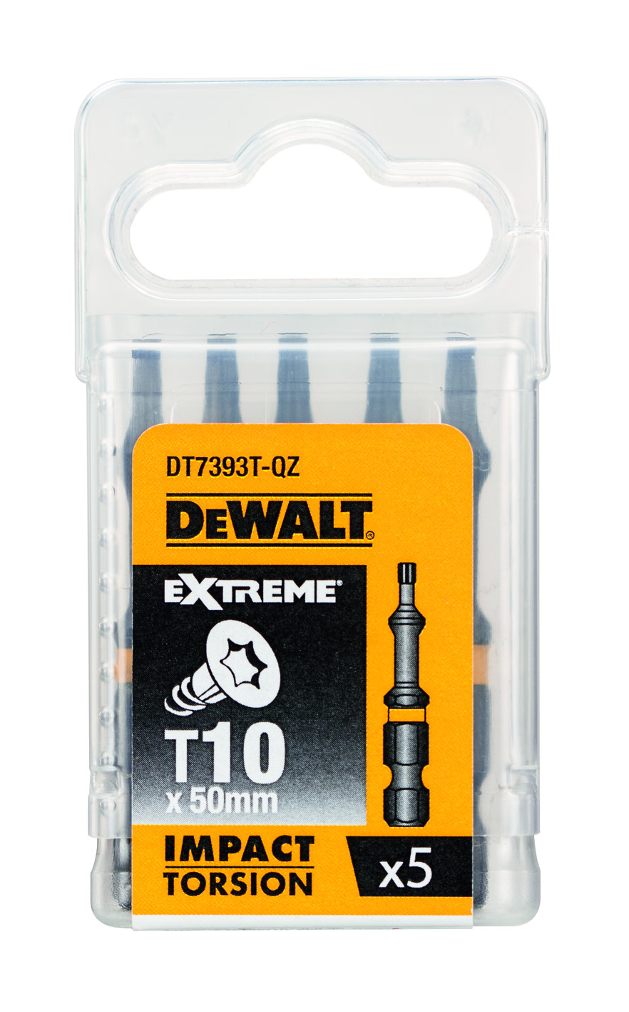 TORSION BIT DEWALT T10 50MM 5PCS