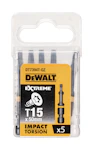 TORSION BIT DEWALT T15 50MM 5PCS