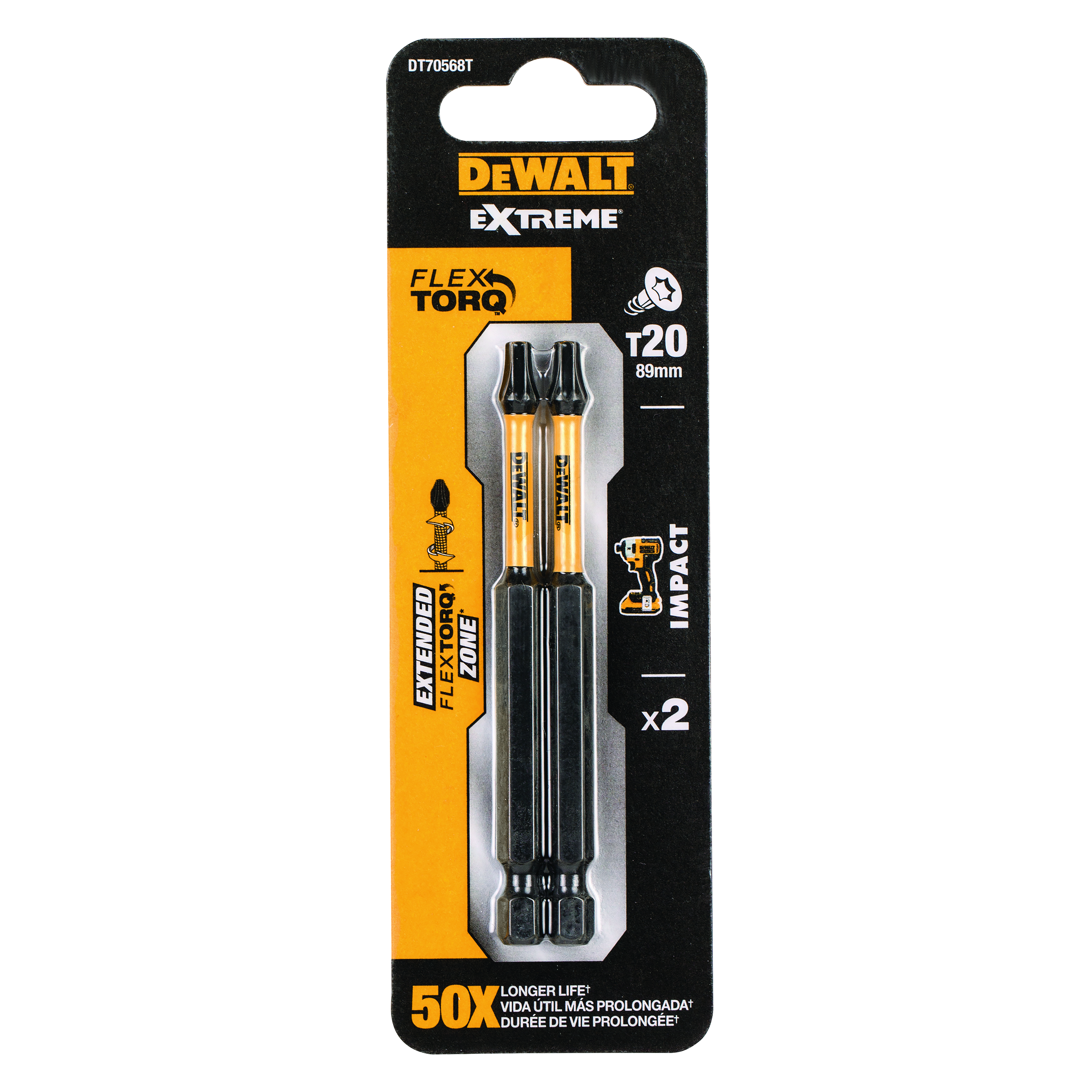 dewalt Torsion bit dewalt flextorq t20 89mm 2pcs
