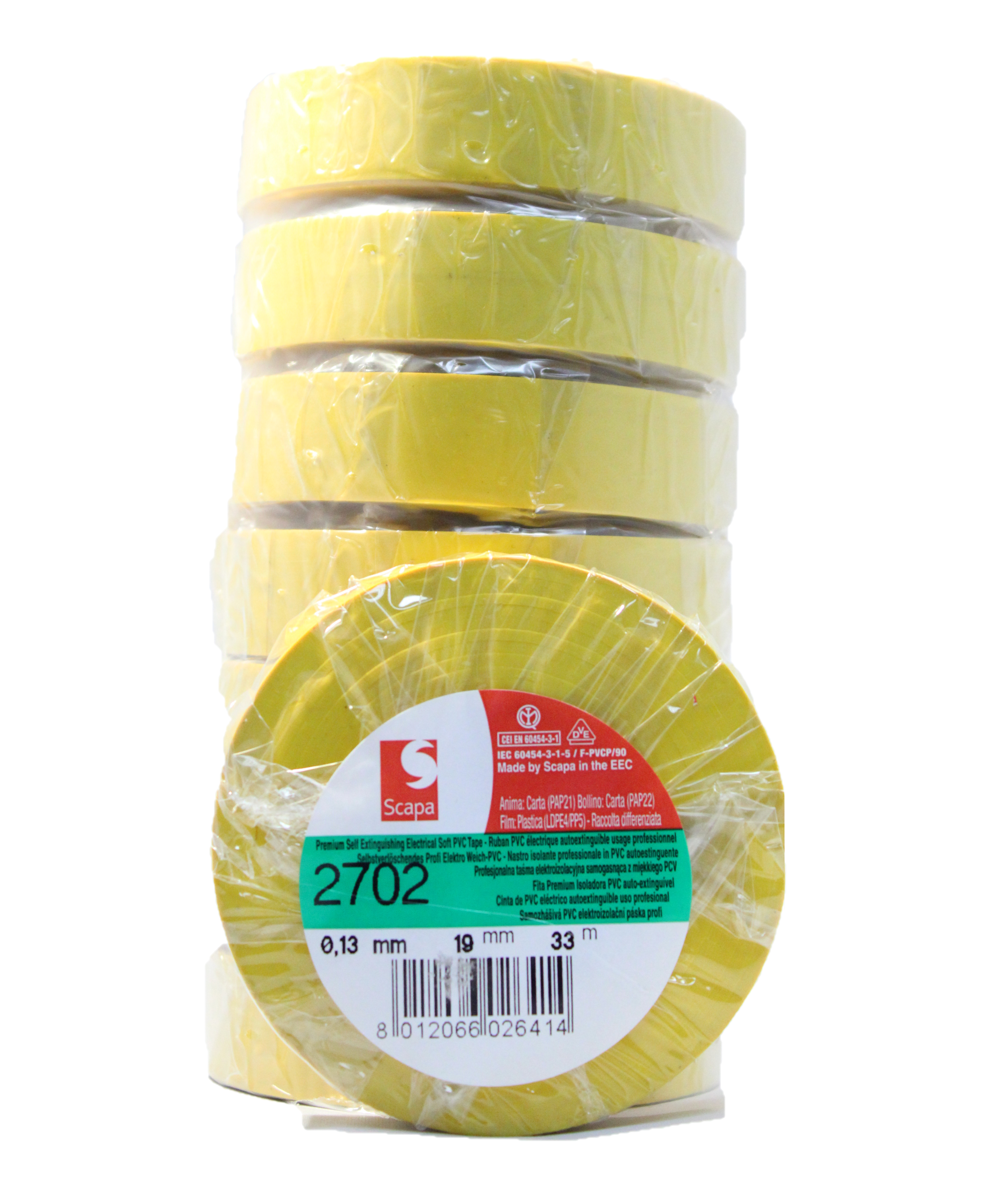 PVC ISOL.ILMASTIKUKINDEL 19mm x 33m KOLLANE