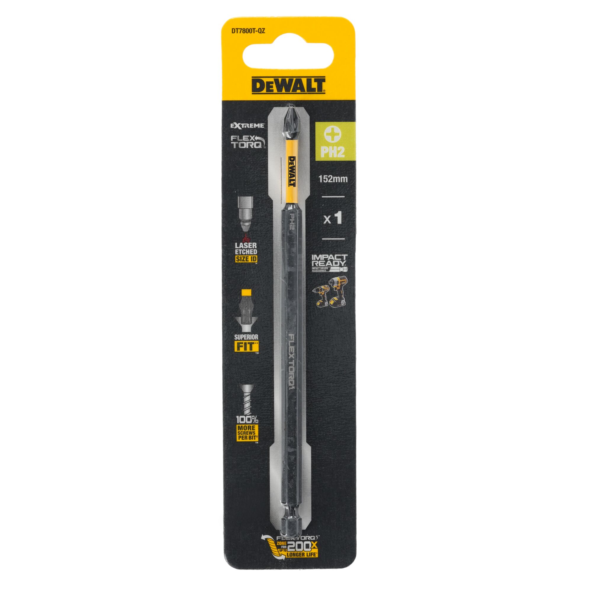 dewalt Torsion bit dewalt flextorq ph2 152mm 1pcs