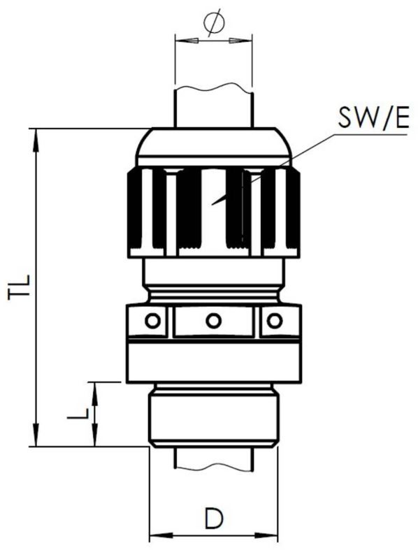 wiska Cable ventgland plastic esvg m16 ip68 ral7035 4,5-10