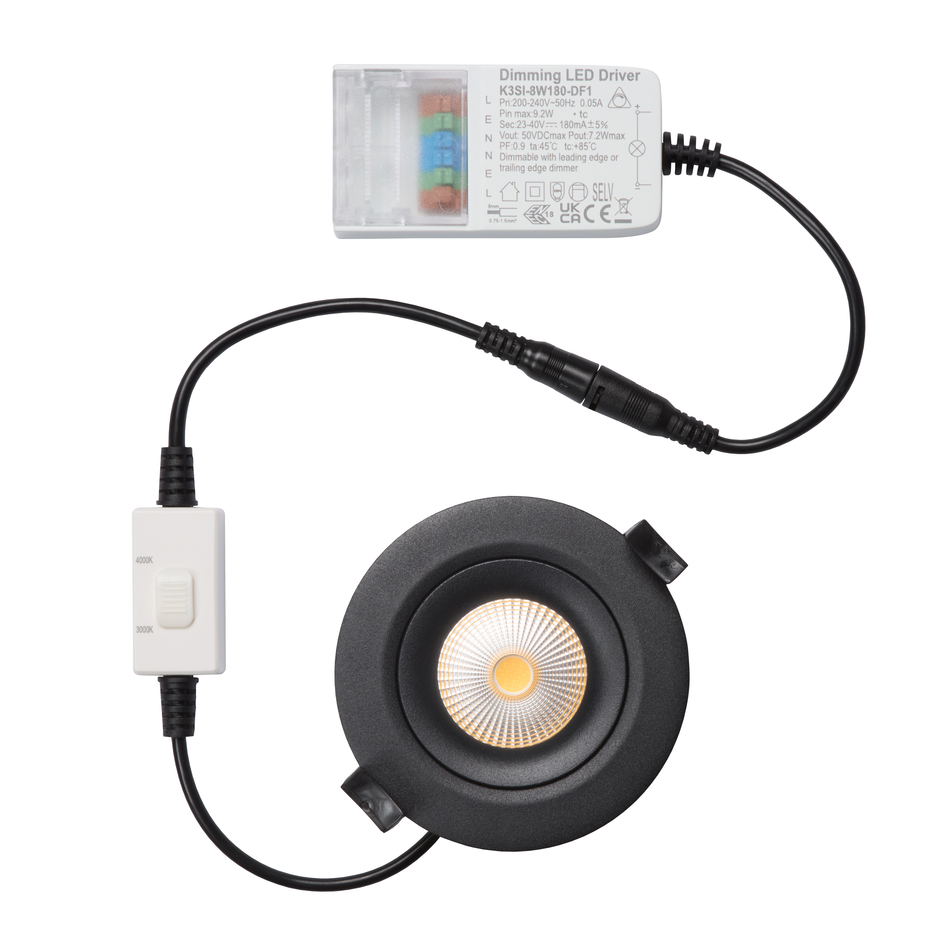 onnline Downlight onnspot ip54 8w 720lm 2cct dim bl