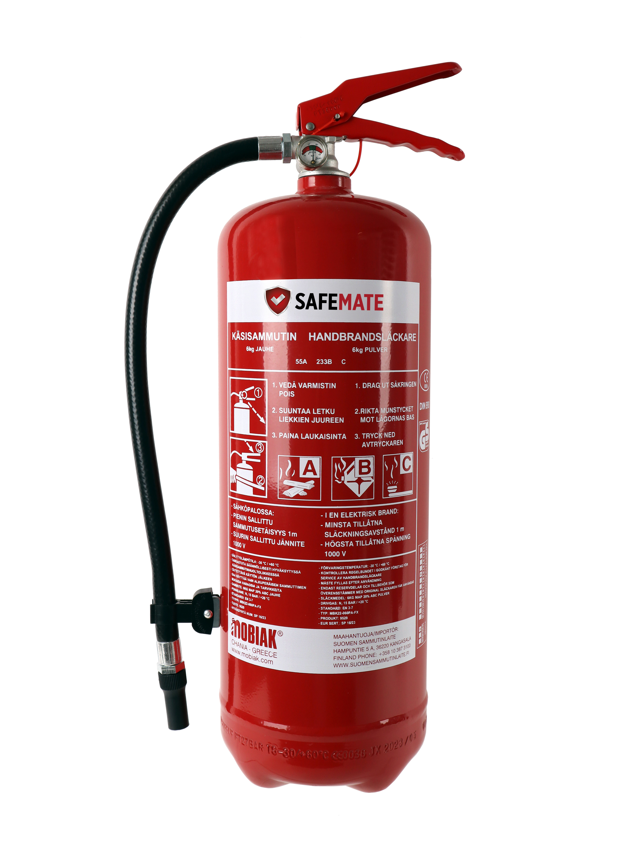 PULVERSLÄCKARE SAFEMATE 6KG 55A/233B/C