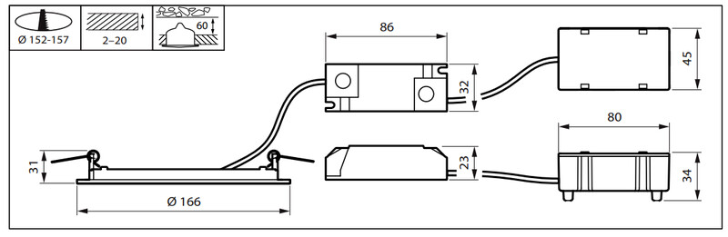philips Downlight interact ready 1100lm 830 d152 wia ip44