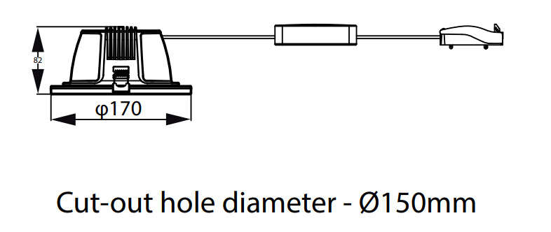 philips Downlight ledinaire downlight 1200lm 840 d150 on/off ip54 oc