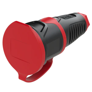 pce Jätkupesa pce maandusega must klapiga 250v/16a ip54