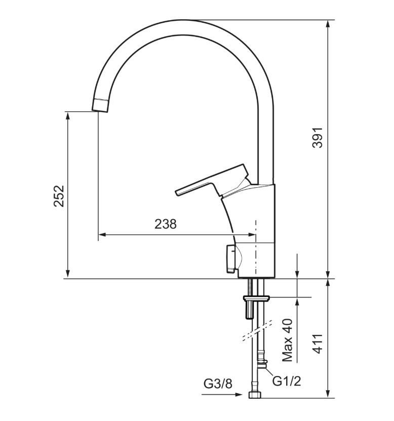 mora armatur Kitchen mixer mora 332151 mmix ii w.dmv