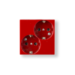 SOCKET OUTLET ENSTO INTRO SCHUKO 2-G WITH CENTR.PL.RED