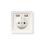 SOCKET OUTLET INTRO SOCKET OUTLET+2XUSB CHARG.WH