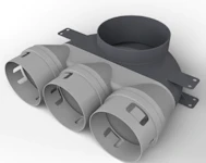 DIFUZORIAUS PAJUNGIMO DĖŽĖ SLIM BOX DN125-3X75