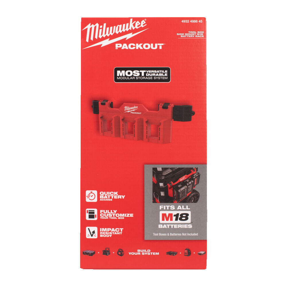 milwaukee Side mount milwaukee battery m18 packout