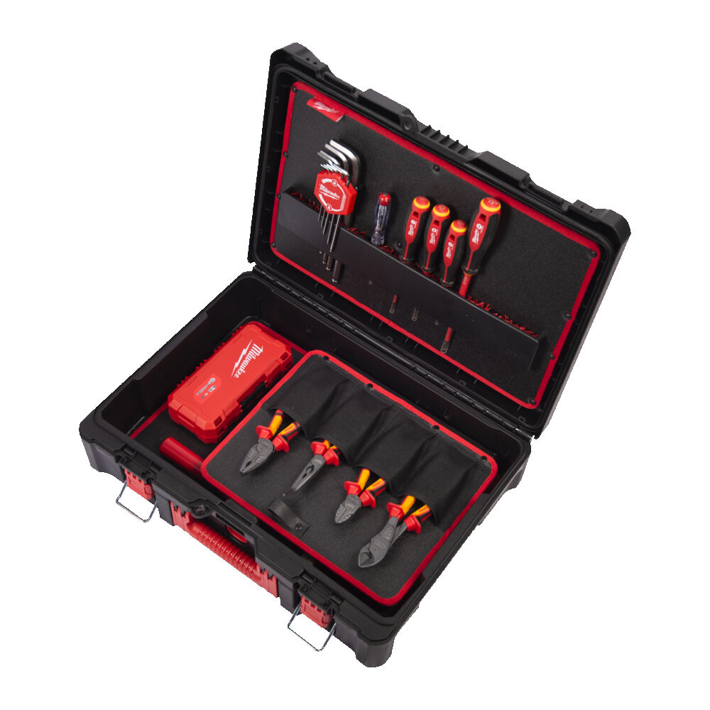 ELECTRICIAN SET MILWAUKEE PACKOUT 62P
