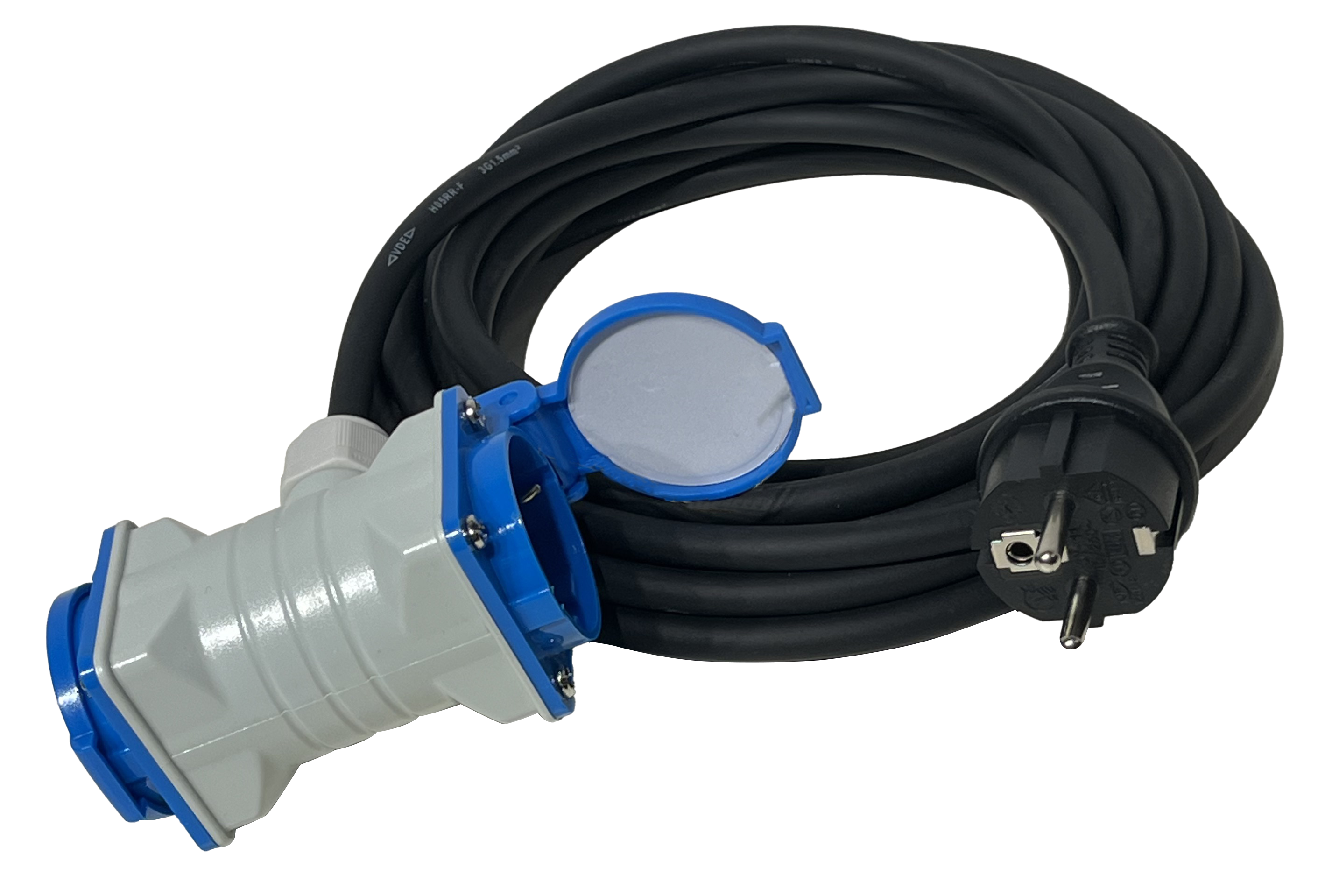 EXTENSION CORD 5M 2-WAY IP44 H05RR 3x1,5