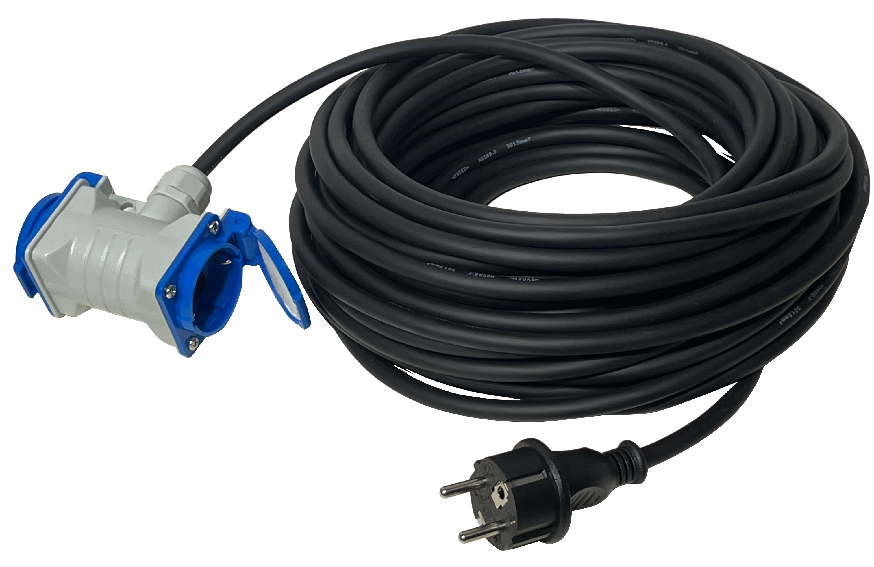 EXTENSION CORD 20M 2-WAY IP44 H05RR-F 3x1,5