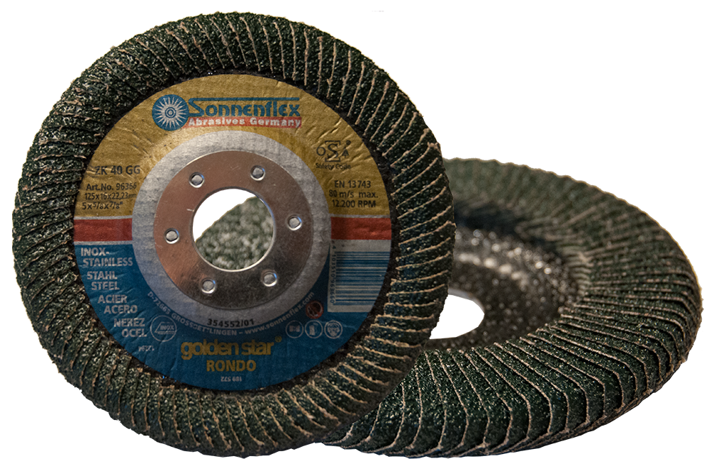 sonnenflex Lamellar flap disc k40 round edge flap 125x22mm