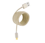 USB DATA CABLE MICRO 3M, GOLD NYLON