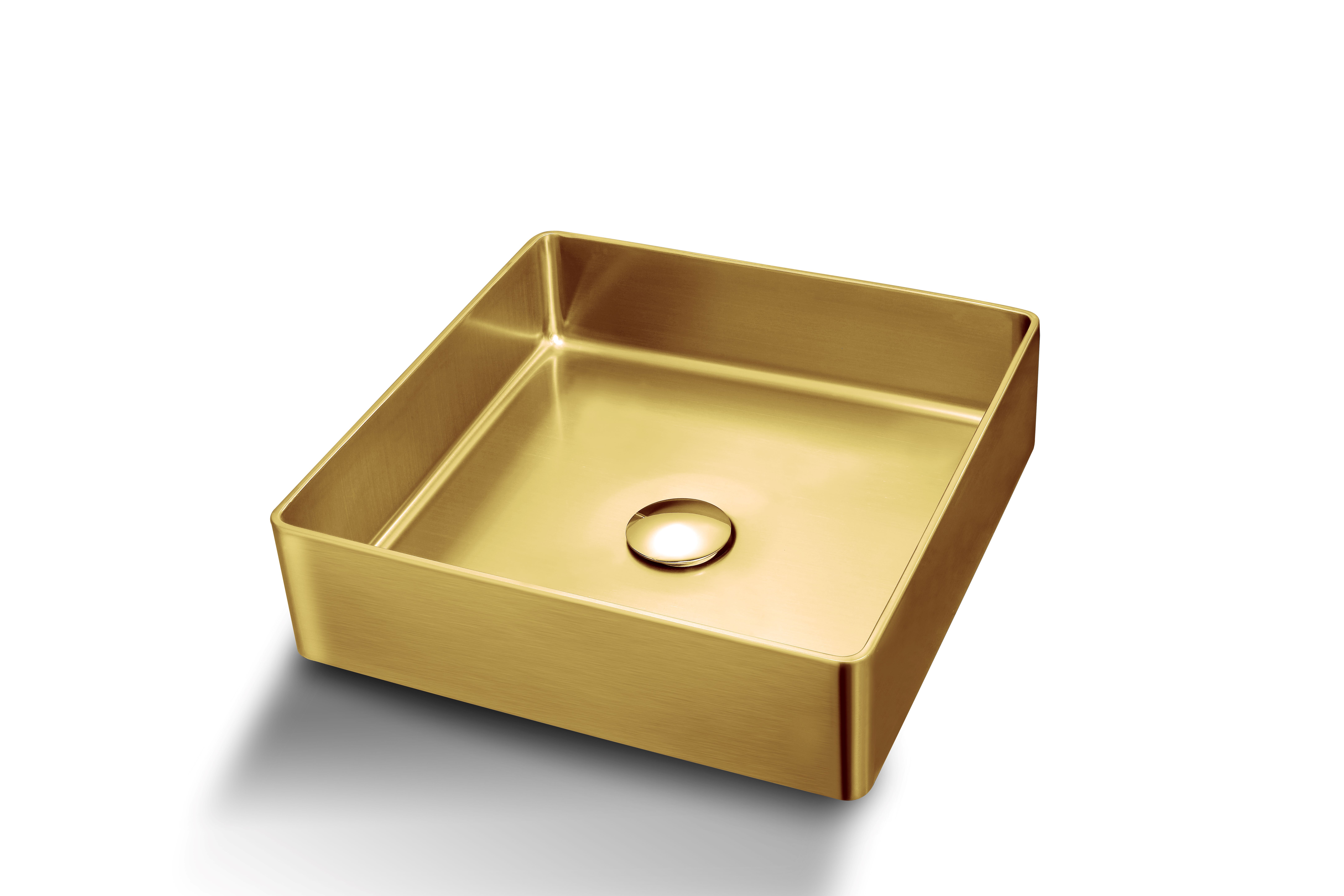 WASHBASIN TAMMIHOLMA INOX SS BRUSHED GOLD 400x400mm