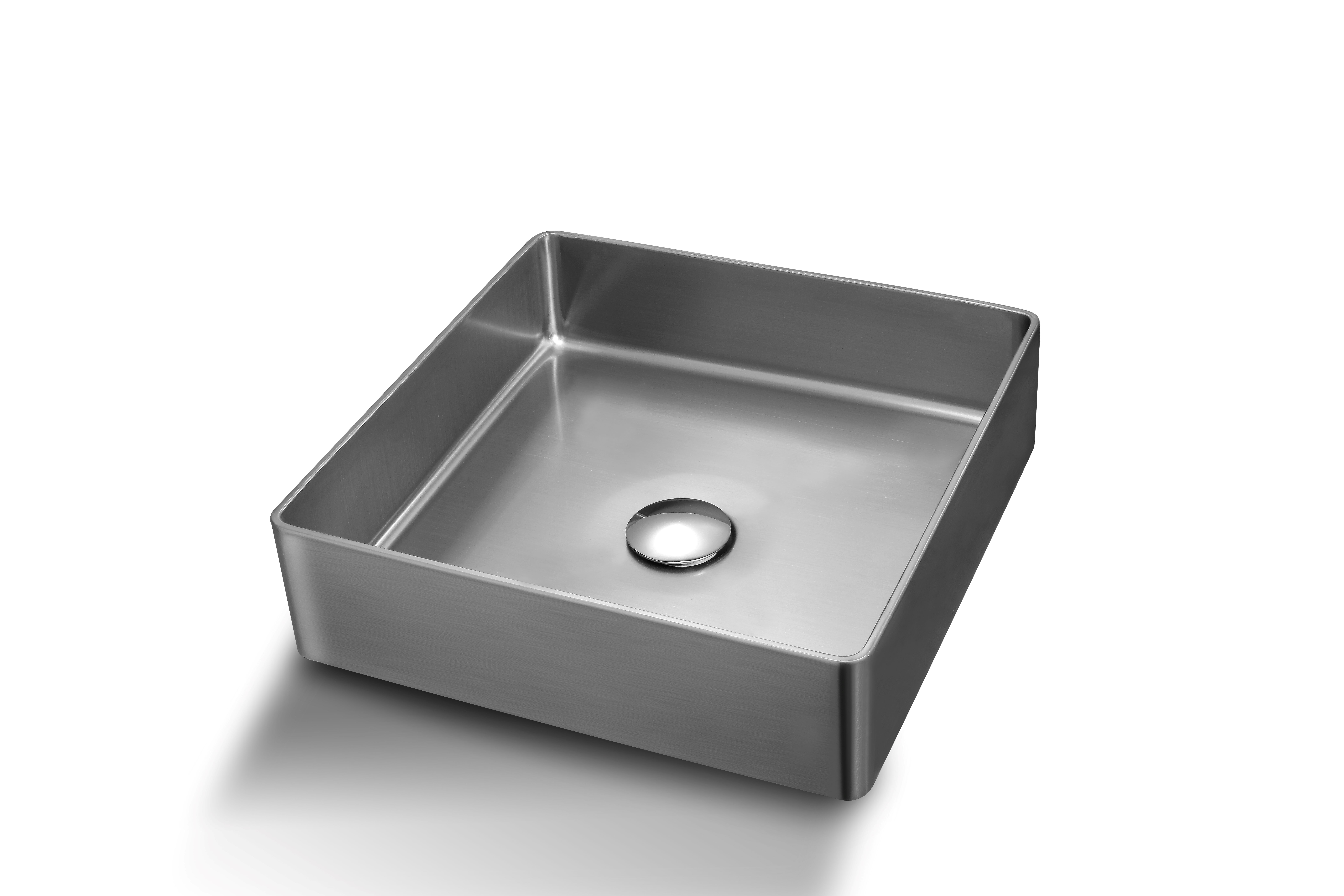 WASHBASIN TAMMIHOLMA INOX SS BRUSHE STEEL 400x400mm