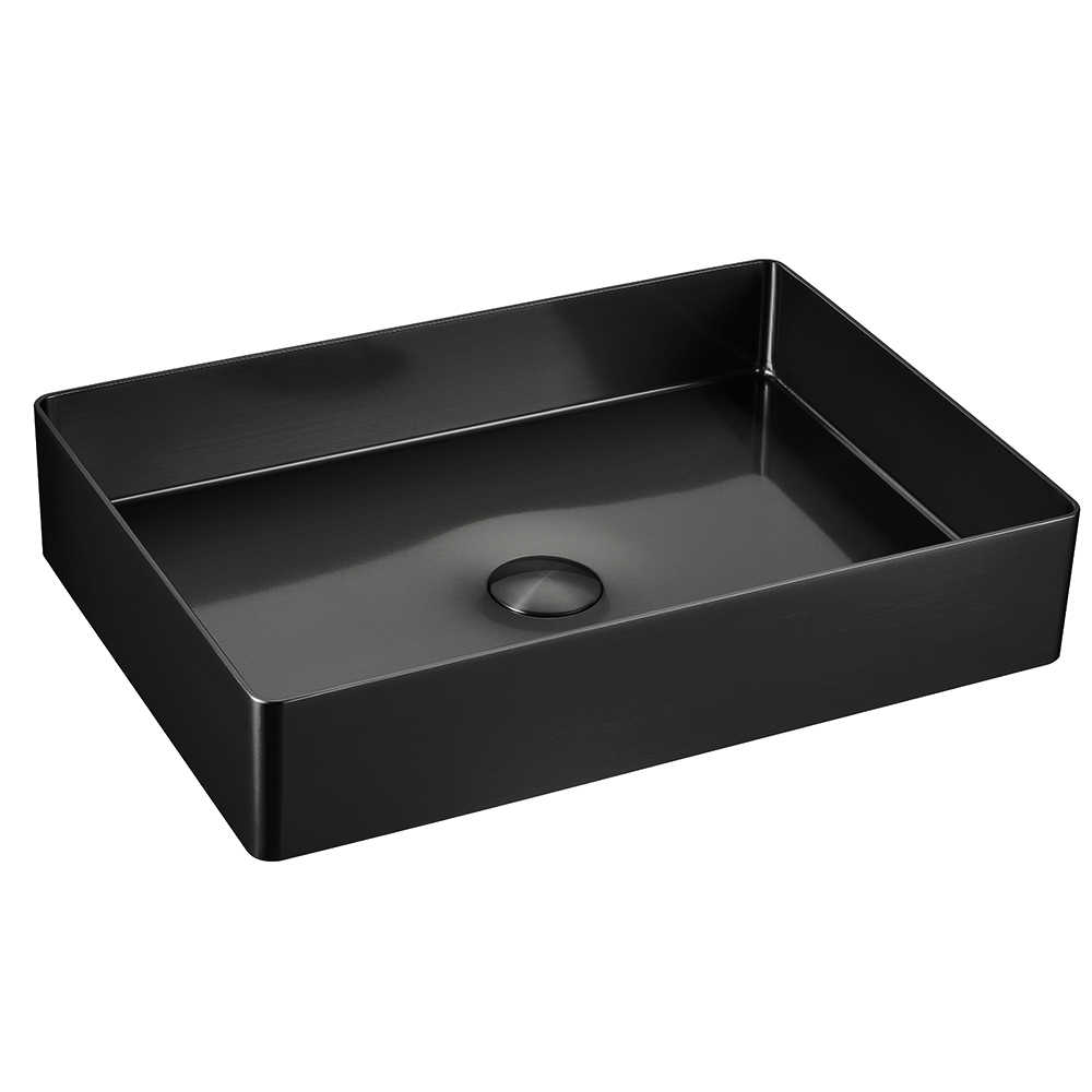 WASHBASIN TAMMIHOLMA INOX SS BLACK 500x350mm