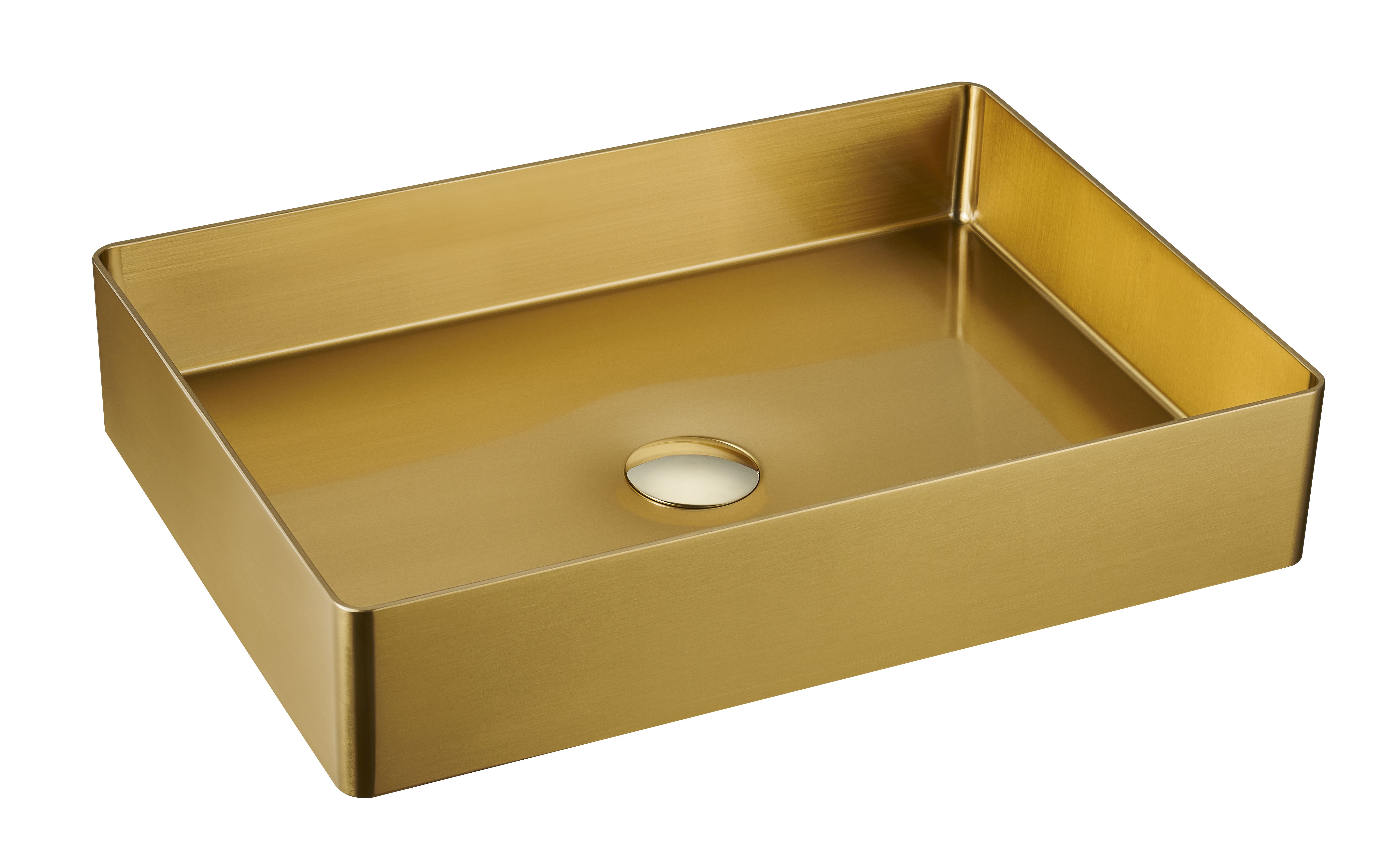 WASHBASIN TAMMIHOLMA INOX SS BRUSHED GOLD 500x350mm