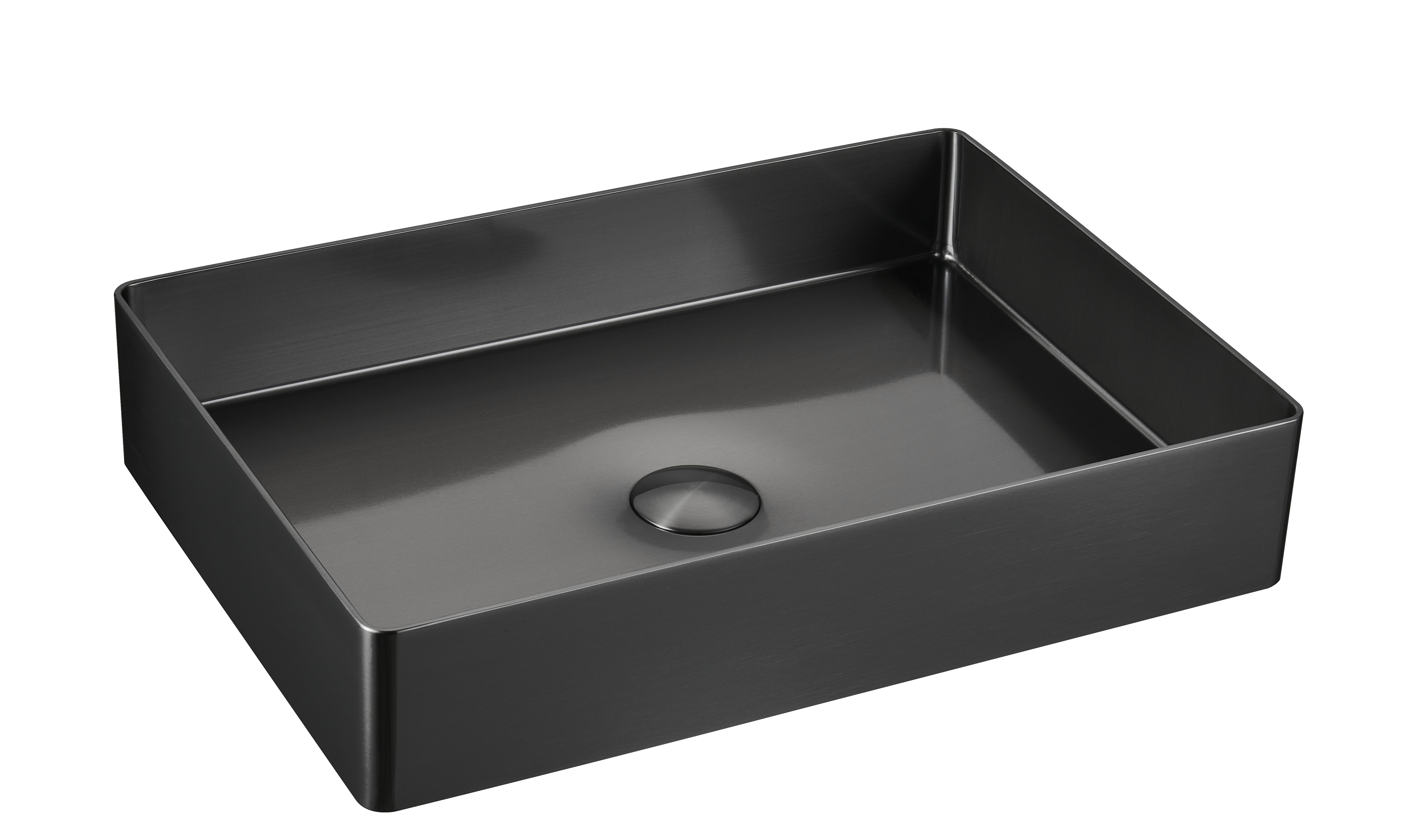WASHBASIN TAMMIHOLMA INOXSS GUN METAL 500x350mm