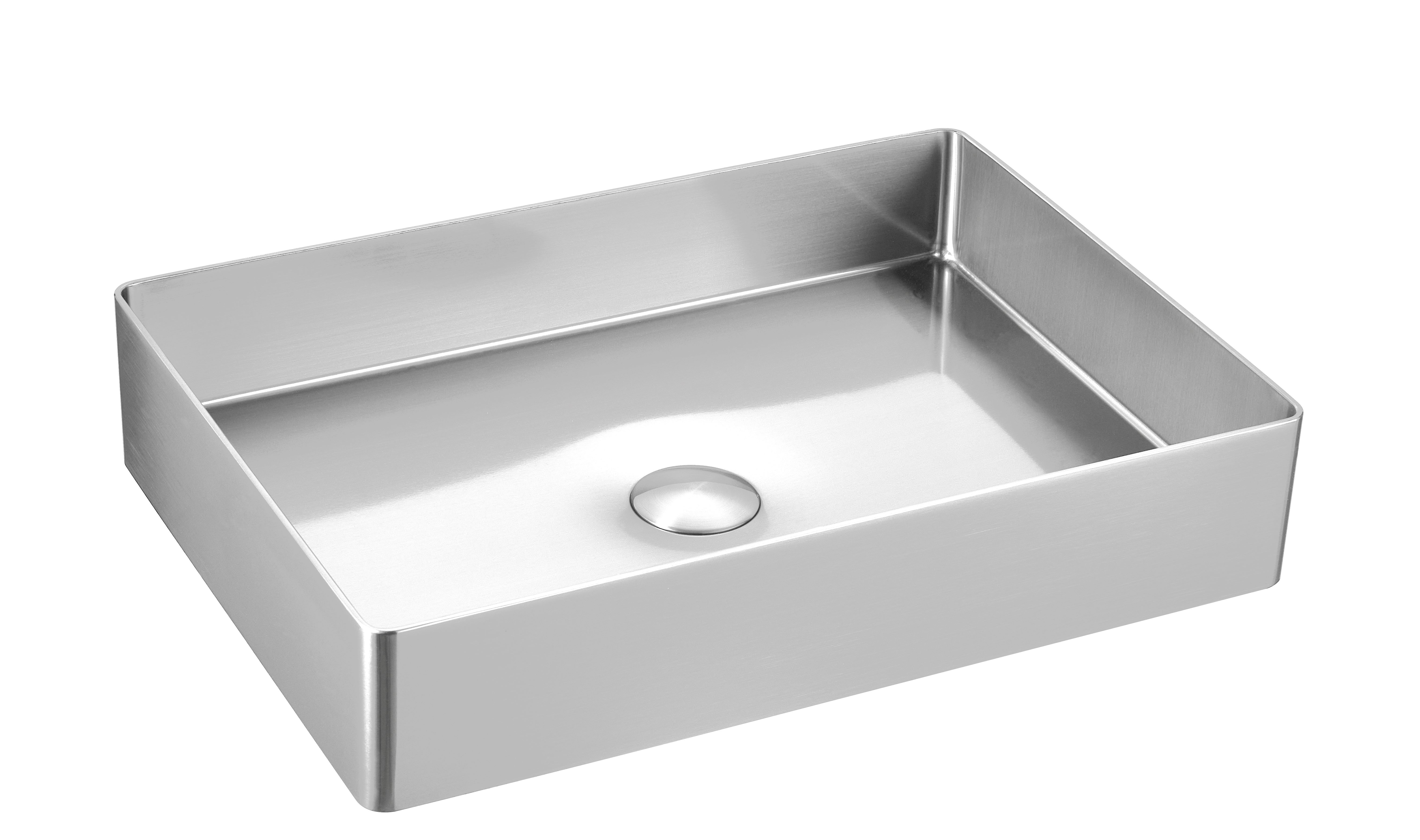 WASHBASIN TAMMIHOLMA INOX SS BRUSHE STEEL 500x350mm