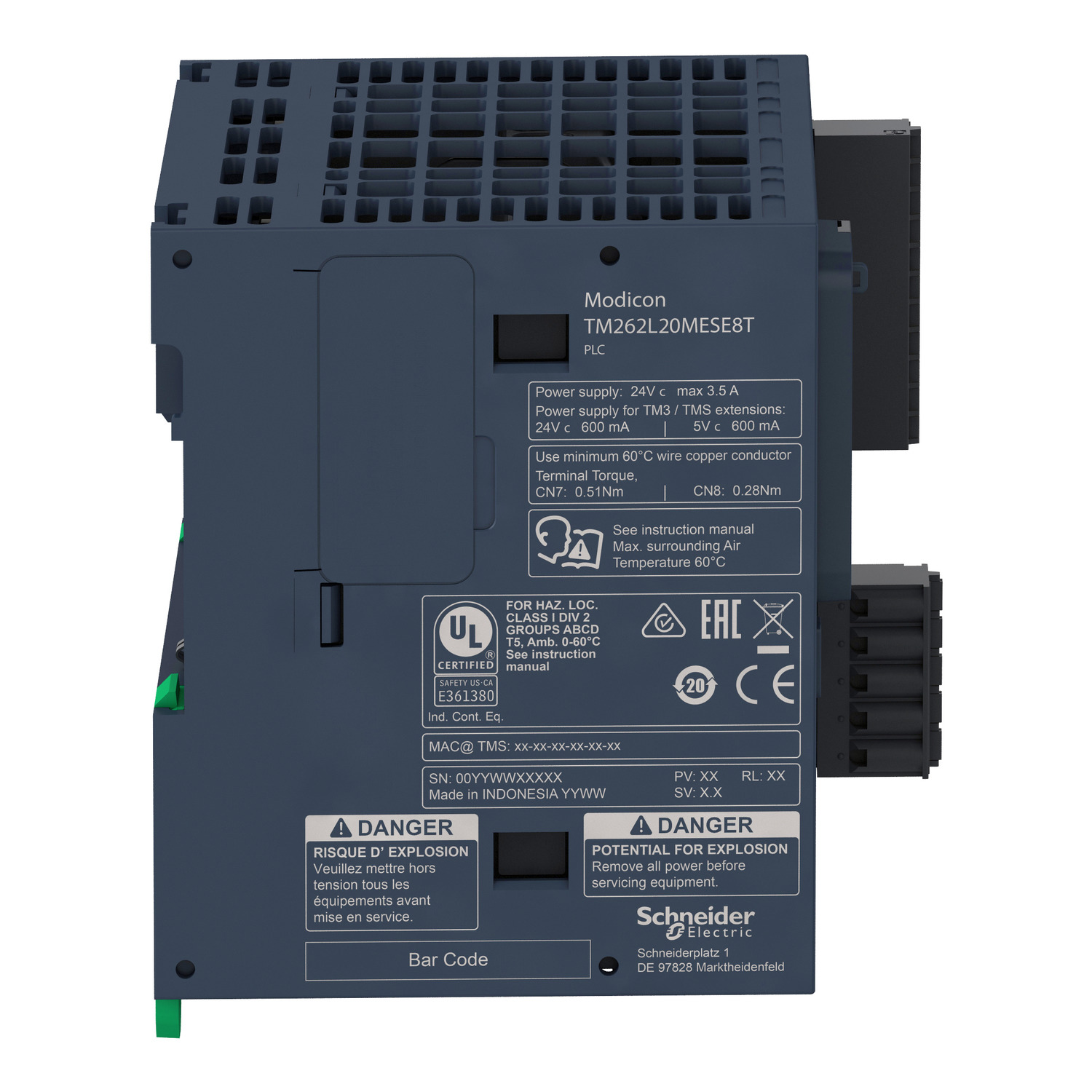 schneider electric Kontrolleri modicon logiikkaohjain m262, 3ns, eth