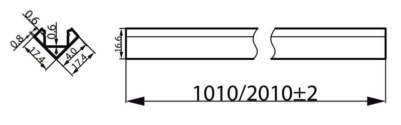 philips Valoprofiili/-nauha corepro led-nauhan v-profiili 30kplx2m
