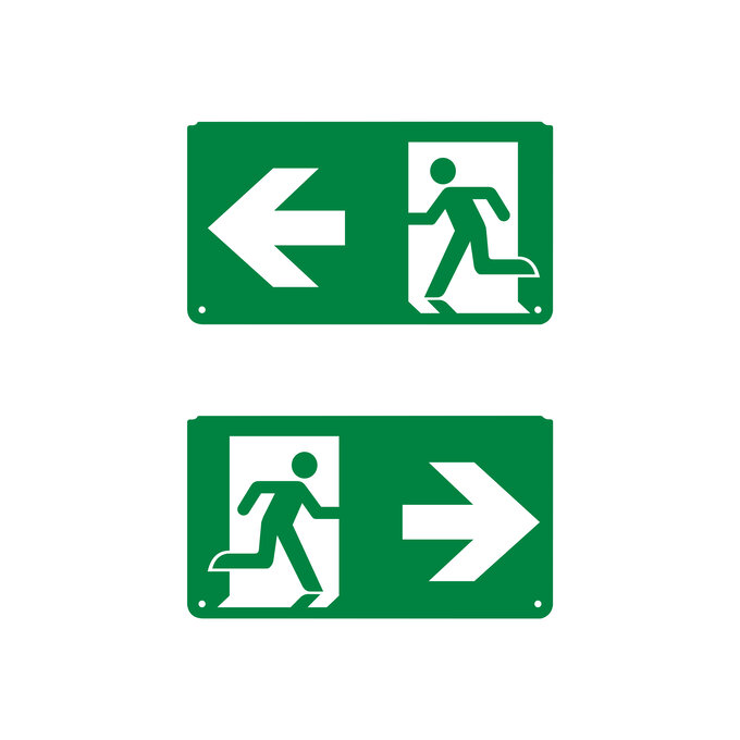 PIKTOGRAMM EXIT PAREM/VASAK
