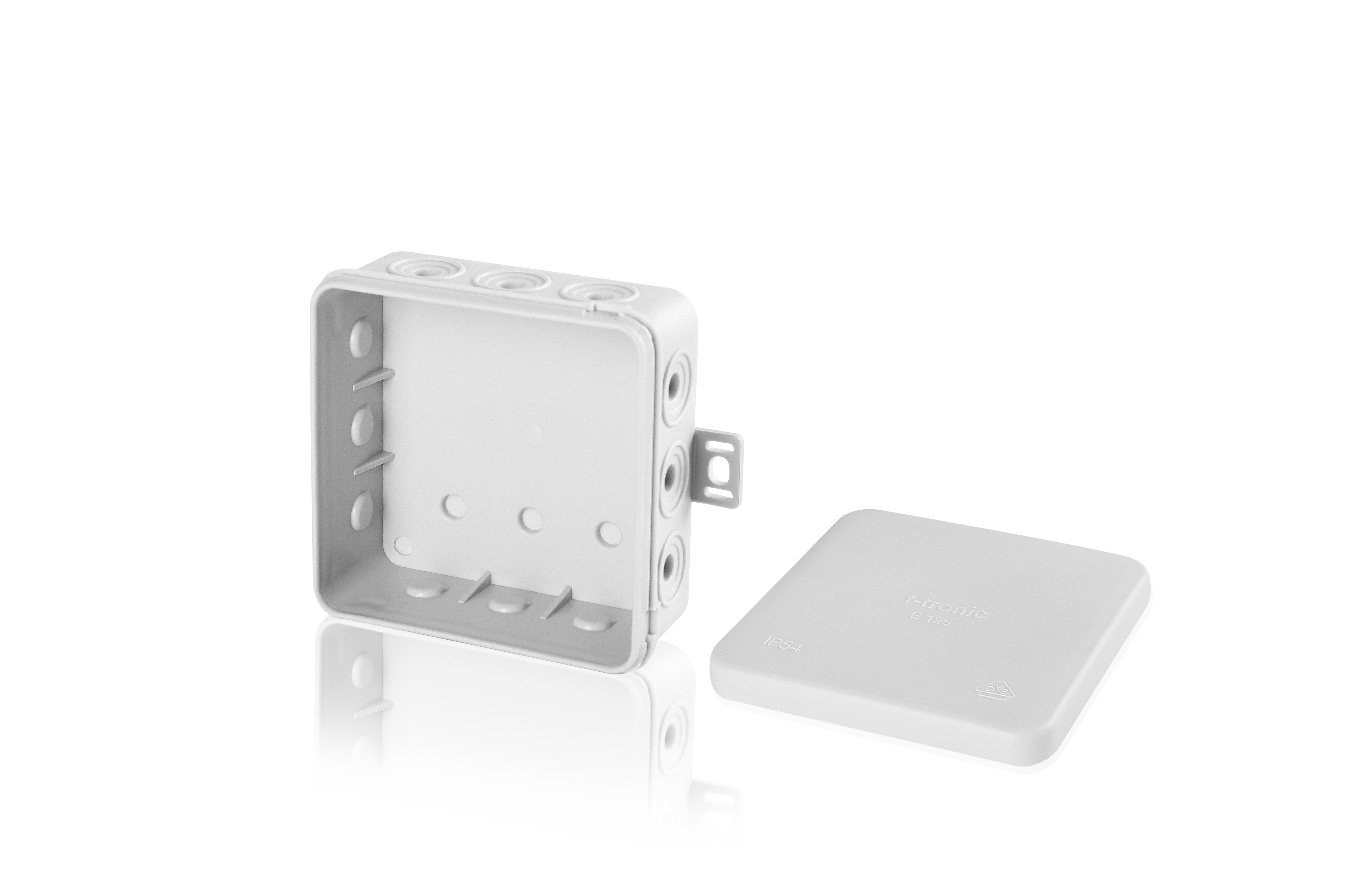 f-tronic Nozarkārba e114 ip54 100x100x40mm pelēka