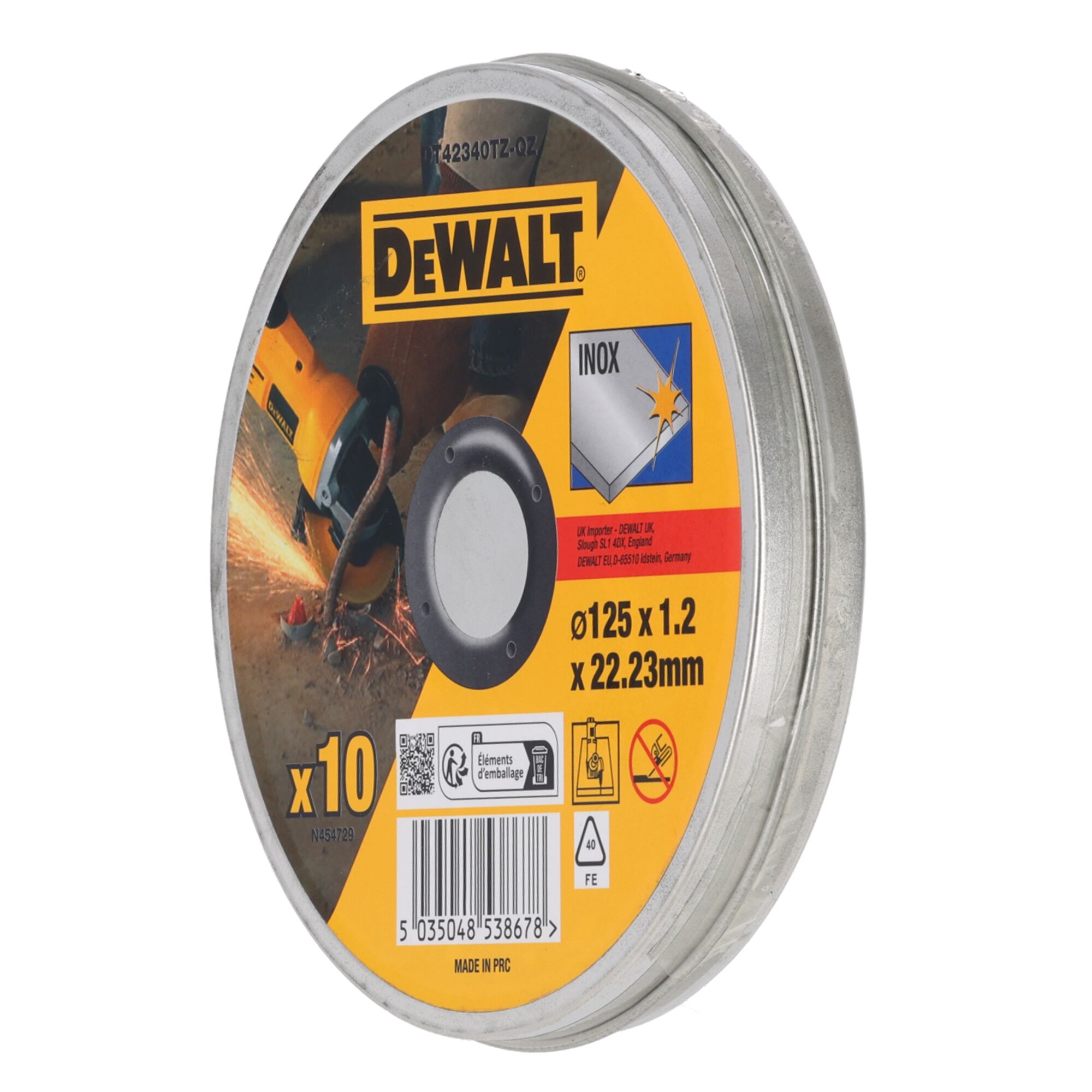 dewalt Katkaisulaikka dewalt dt42340tz 125x1.2mm inox 10kpl