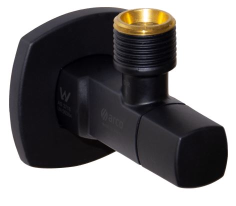 KAMPINIS VENTILIS ARCO 1/2"X3/8" SPALVA-JUODA MATINĖ